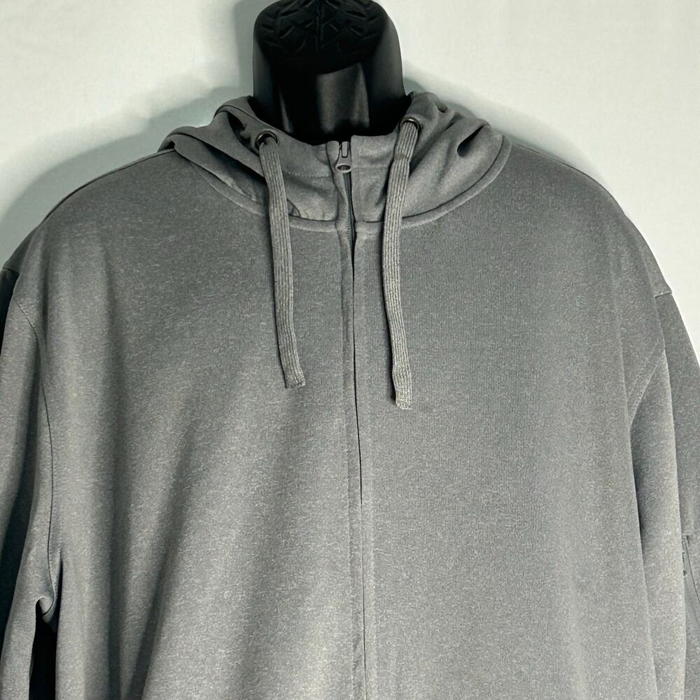 Blue Origin Full Zip Performance Hoodie Gray Space Aerospace Logo Jacket